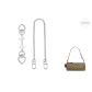 White Heart Clasp Four-Leaf Clover 15CM+Decorative Chain 35CM