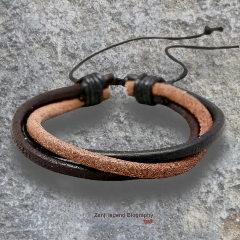 ZANJICHUANQI Leather Bracelets Unisex-3