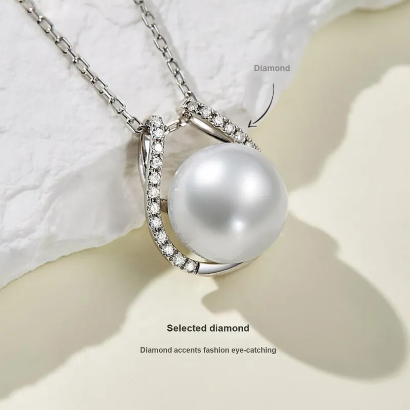 ME LUXE Pearl Pendant, Premium Feel Women's-5