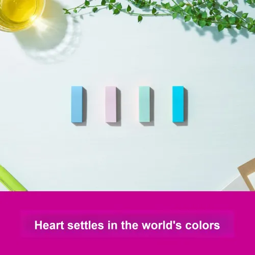 3M Sticky Notes, Strong Adhesion, Title, Multicolor, Healing Series Color, Individual Notebook/Post it Notes