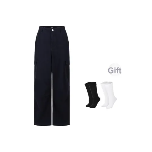 BSEVENI Темно-синие Женские Повседневные Брюки