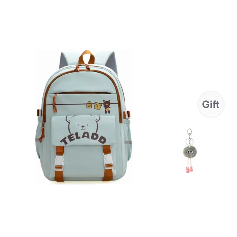 KAMLUI Nylon Backpack Regular Unisex Black/Purple/Green/Blue/Pink-4