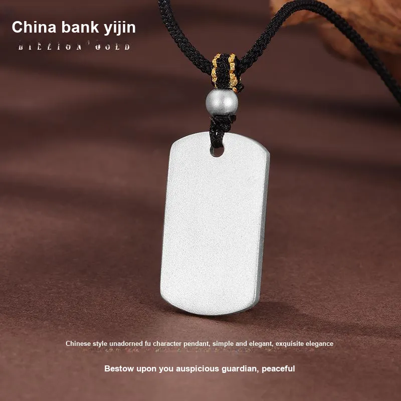 ZHONGYINYIJIN S999 Fine Silver Necklaces Unisex-3