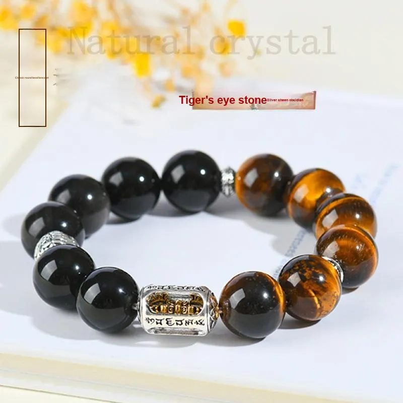 Regalrose Tiger's Eye Stone Bracelets Unisex-4