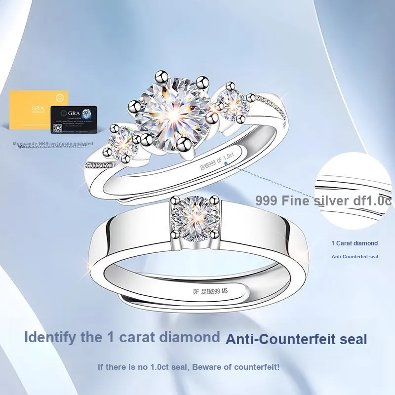 EAST BEAUTY 999 Fine Silver Rings Unisex-1