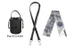 [Style 7]Black Adjustable Leather Strap 92-120cm+Crane Silk Scarf