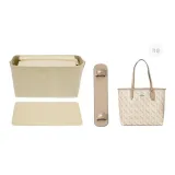 Rice Brown Shoulder Pads+Zippers Anti-Theft Liner+Bottom Pad