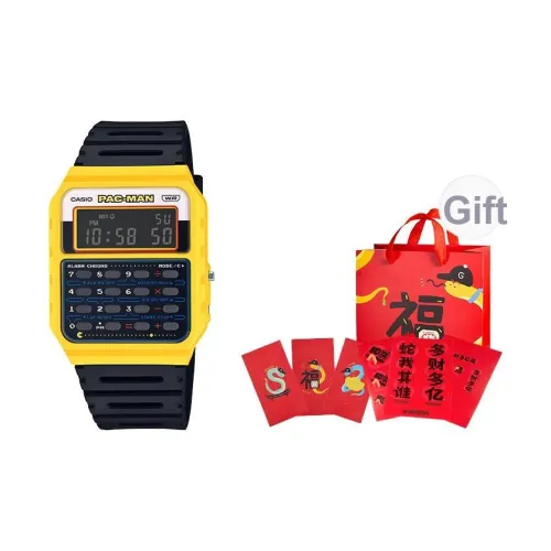 CASIO PAC MAN Коллаборация Кварцевый механизм Часы Мужские Черный циферблат