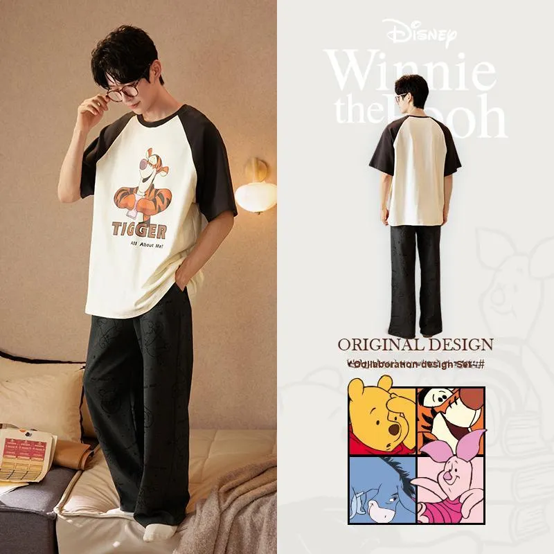 Gongdie x Disney Winnie The Pooh Series Pajama Set Men's Gift Box Set Apricot-6