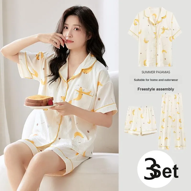 Ta Yan Pajama Set Women's Yellow-1