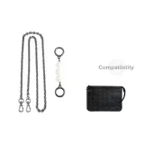 (Gunmetal) Pearl+Decorative Chain Set