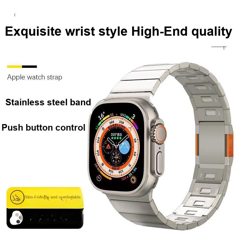 MSSM Watch Band Apple Compatibility Stainless Steel Material-1