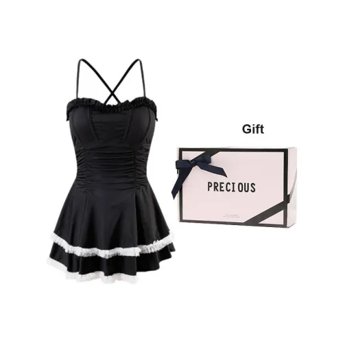 MIMOSA CHUR Кожа Flattering Сборка Украшение сборкой Японский стиль Девушка One Piece Супер Сексуальный Resort Купальник Женские