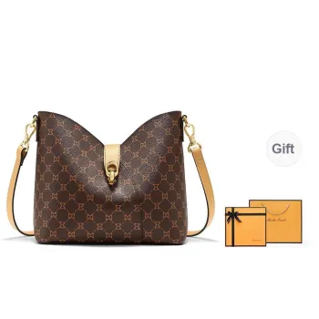 MashaLanti PVC And Synthetic Leather Shoulder Bag Crossbody Bag Regular Women's Dark Brown & Apricot