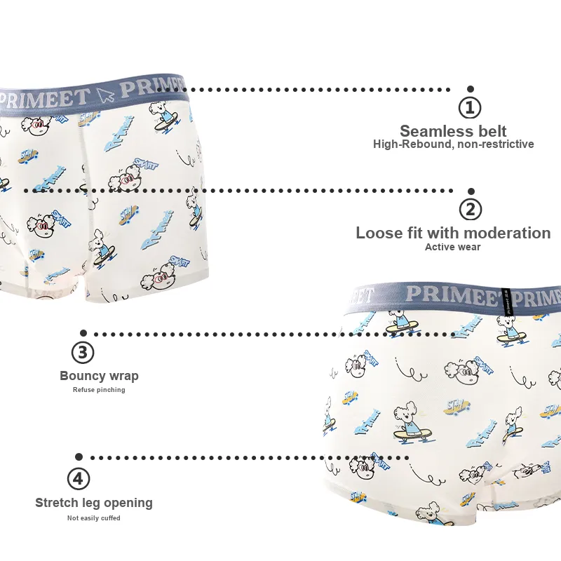 Primeet Underpants Men's 3 Pack Fashion Graffiti-3
