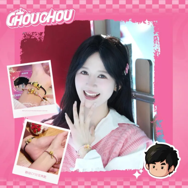Chouchous X CHOW TAI SENG Wrist Beauty Series Gold Bracelet Unisex-5