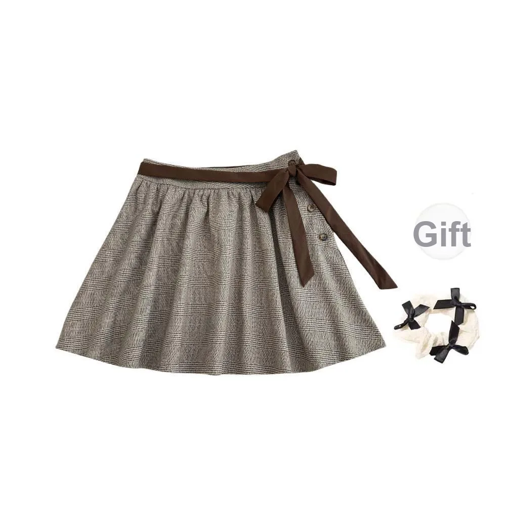 TURN UP Casual Short Skirts Women's Gray