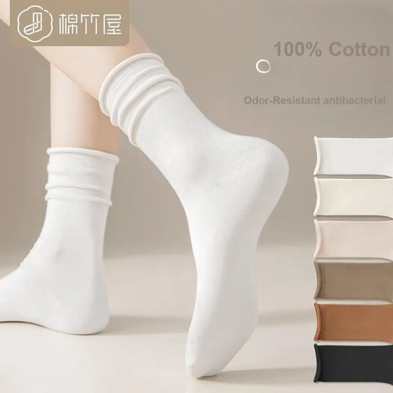 B&C.Room Mid Calf Socks Fall Winter Women's 5 Pack-17