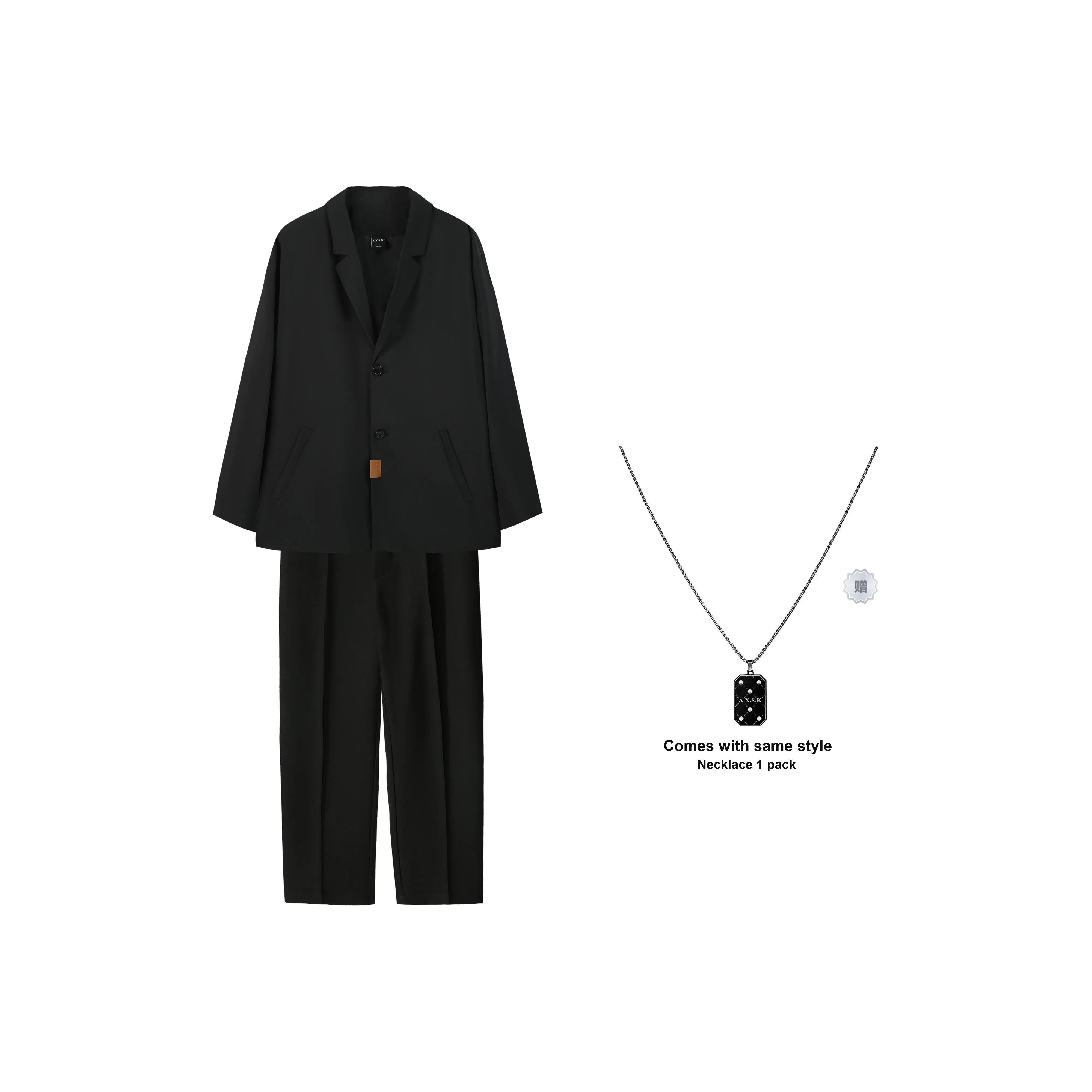 A.X.S.K Бизнес-костюм унисекс с ожерельем