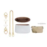 Nolita 19 Exclusive DuPont Paper Liner+White Four-Leaf Clover Heart Buckle Extender Chain Gold-Tone