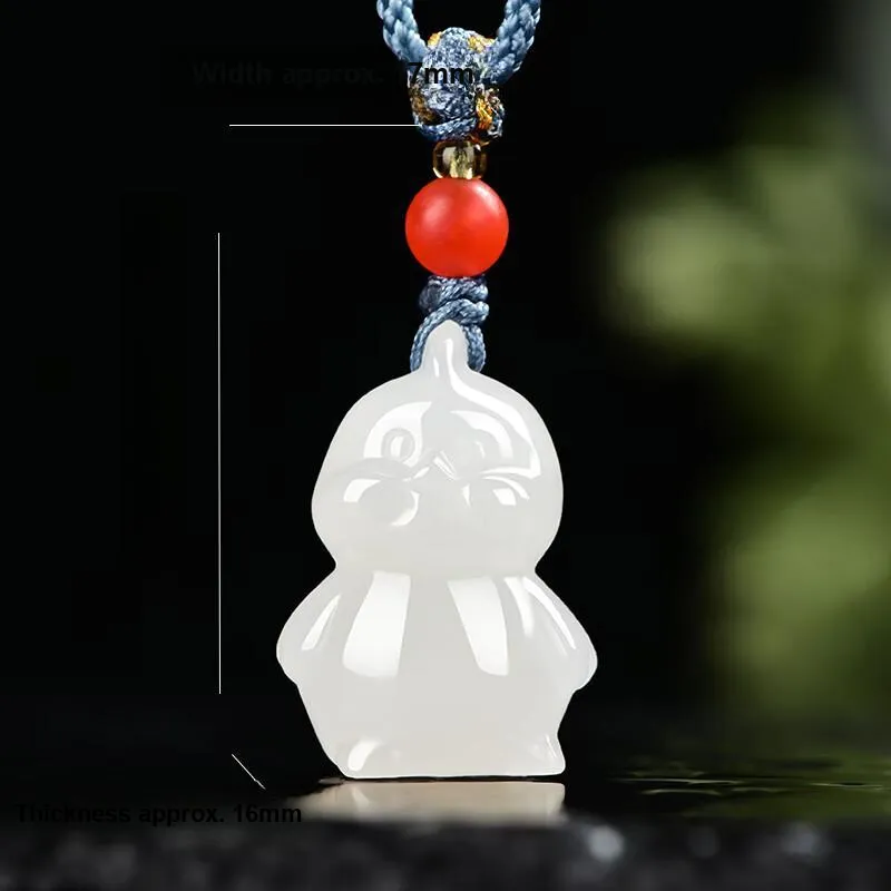 KUNYUYAO Hetian Jade Pendants White Jade Unisex-10