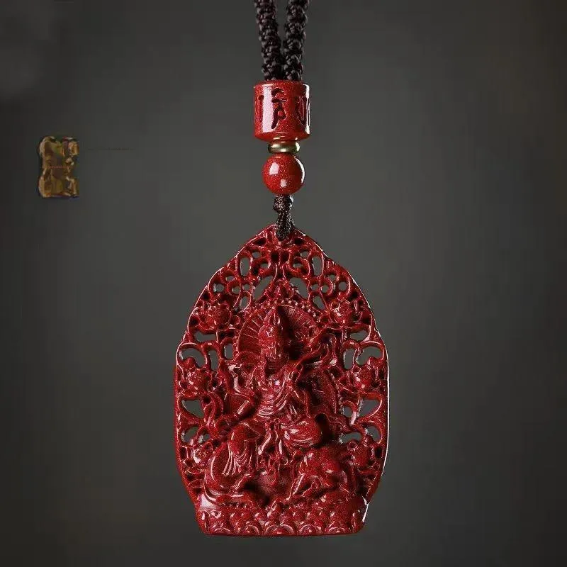 Lingxiang Yurun Cinnabar Necklaces Unisex-18