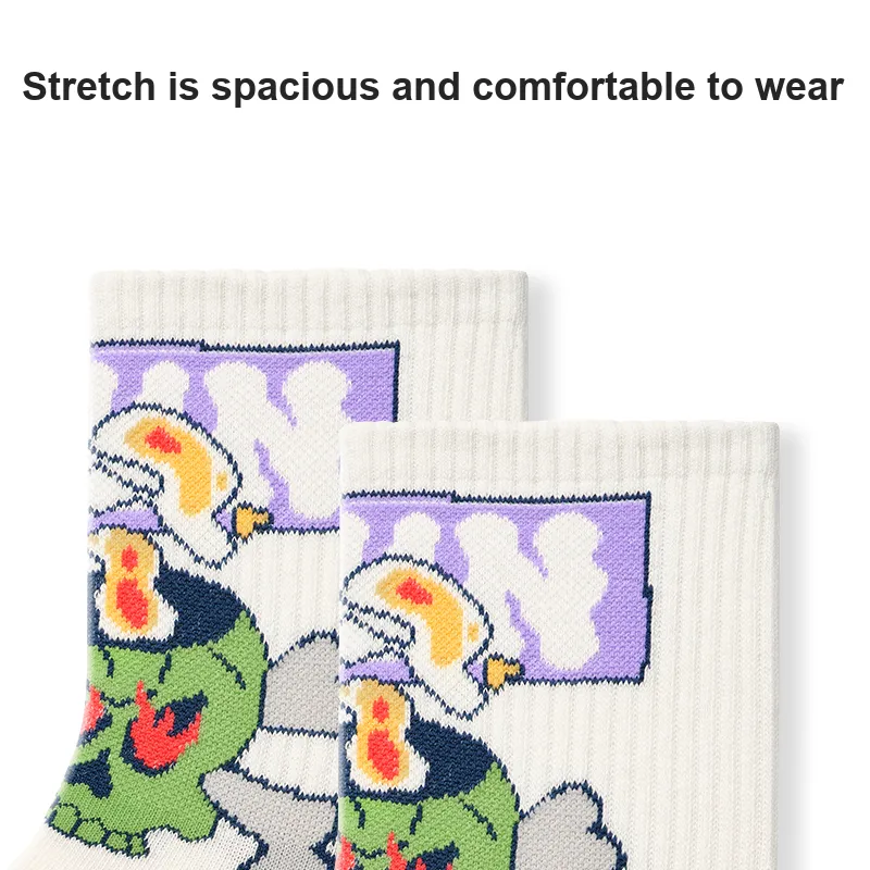 Primeet Mid Calf Socks Fall Winter Unisex 5 Pack Mixed Color-49