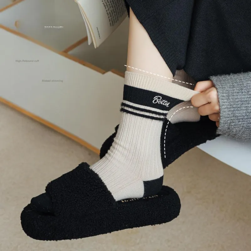 XXLLG Mid Calf Socks Women's 3 Pack-2