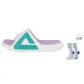 Ivory/Purple+Blue Green Basketball Socks