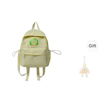 KAMLUI Nylon Backpack Unisex Beige Yellow/Black/Green/Blue/Pink