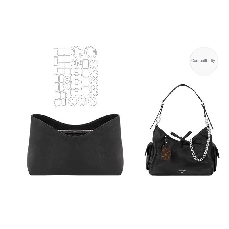Luxury Care Artisan Workshop Original Suede Fleece Anti Deformation Bag Support Bag Accessory Bag Insert Women's Black-4