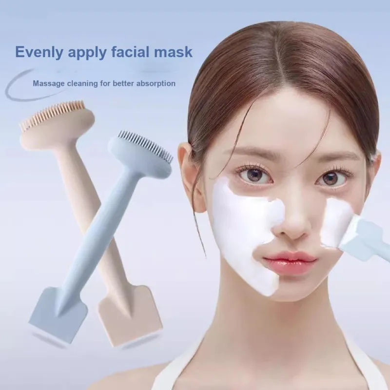ZHENZI Dual Head Silicone Facial Mask Brush Beauty Salon Squeegees Face-6