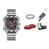 Silver Case Red Dial Steel Band, Warrior Clothing Sets