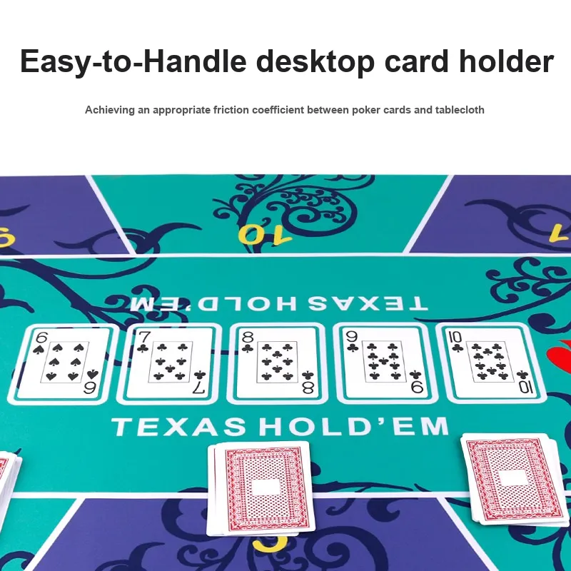 ZIHU Texas Hold'em Poker Table Mat Rubber Padded Canvas Thickened Shoulder Bag Board Games-3