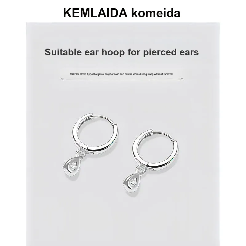 KEMLAIDA 999 Fine Silver Earrings Women's-2