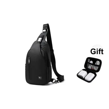 SEPTWOLVES Fabric Crossbody Bag, Sling Bag, QPL Unisex Black