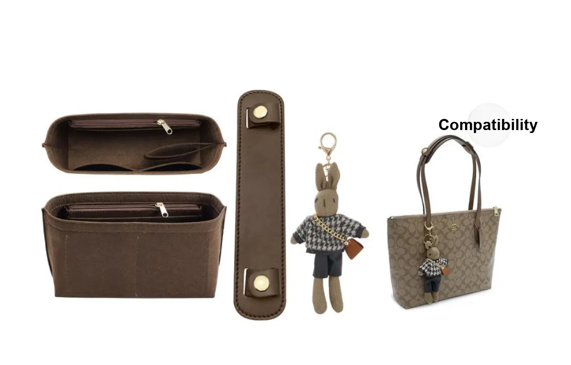 Kim Yeon sha Microfiber, Felt Bag Accessory, Liner Women's Brown