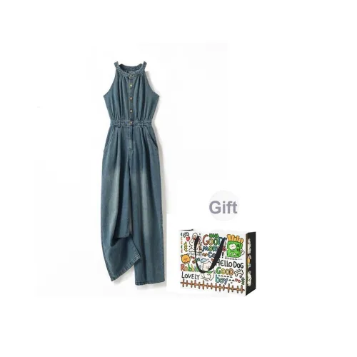 OURUOKE Синий Женские Комбинезоны