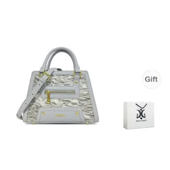 MACK JODAER Synthetic Leather Handbag Women's Light Gray Yarn