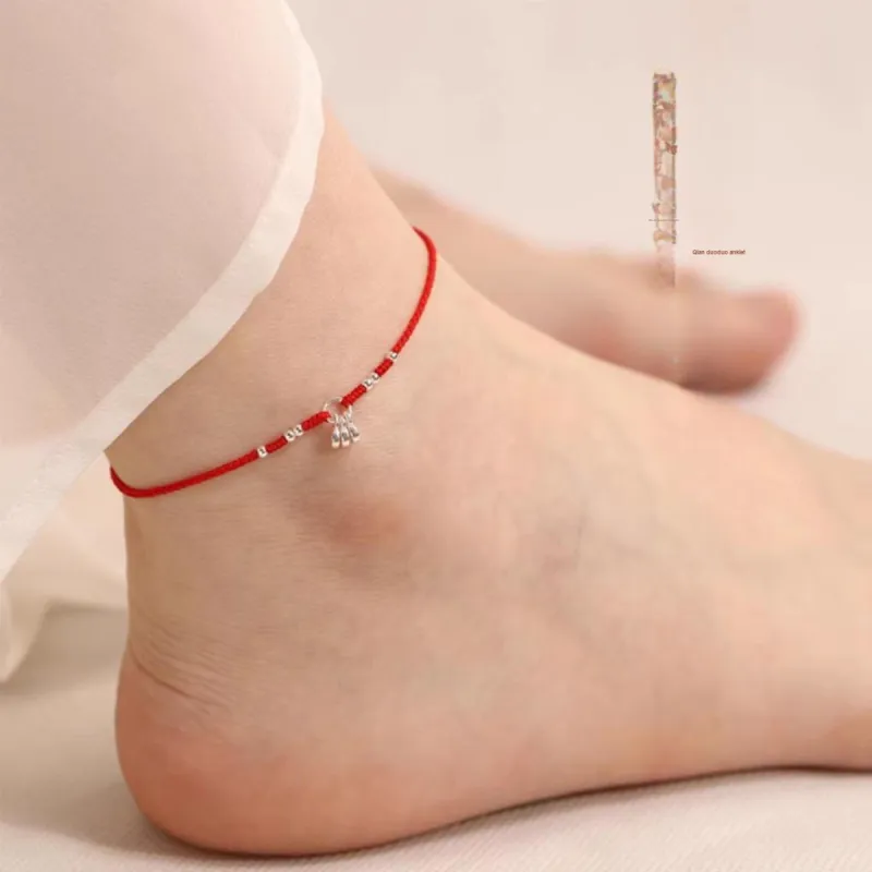 SFER 925 Sterling Silver Anklets Women's-1