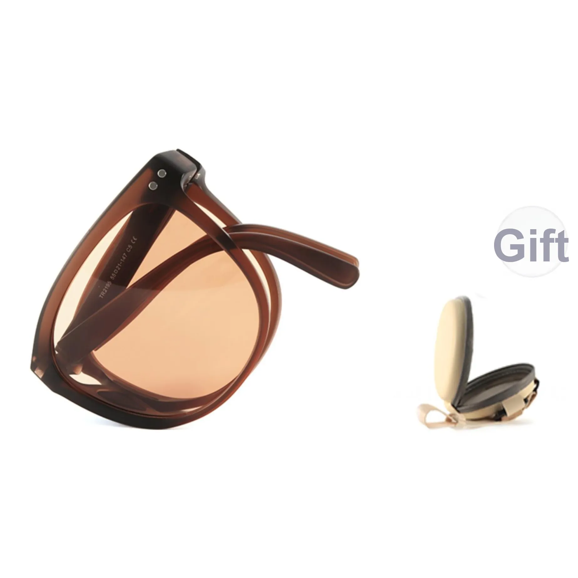 MUZU TR Memorial Plastic Round Sunglasses Unisex MUZU TR Памятный пластик Круглые Солнцезащитные очки Унисекс