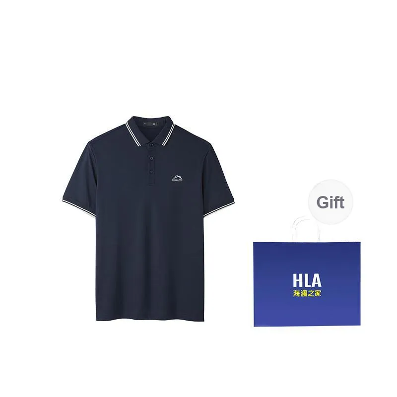 HLA The Mountain Is Not In The High Series Short Sleeved Polo Shirt Men's-33