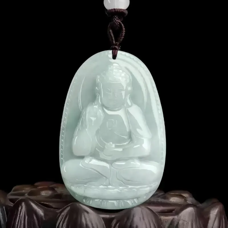 MY WORLD BEGINS AND ENDS WITH YOU Bean Type Jadeite Necklaces Unisex-18