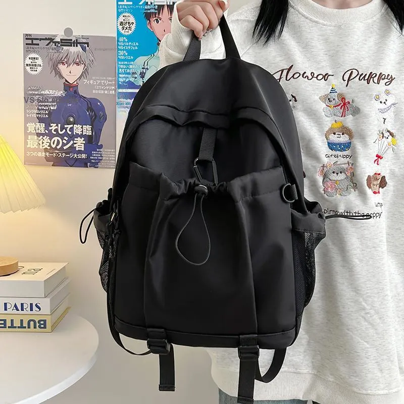 BRABOSTON Nylon Backpack Regular Unisex Gray/Black/Orange/Khaki-11