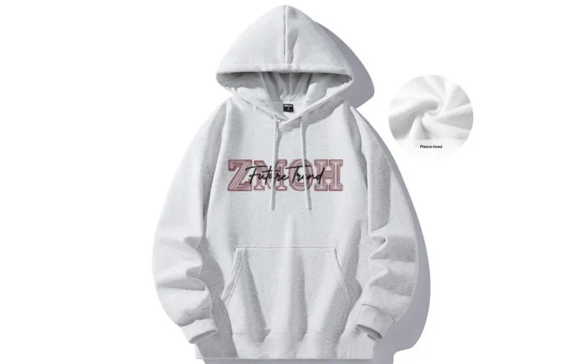 ZMOH Fleece Lined Hoodie Unisex Couple's-1