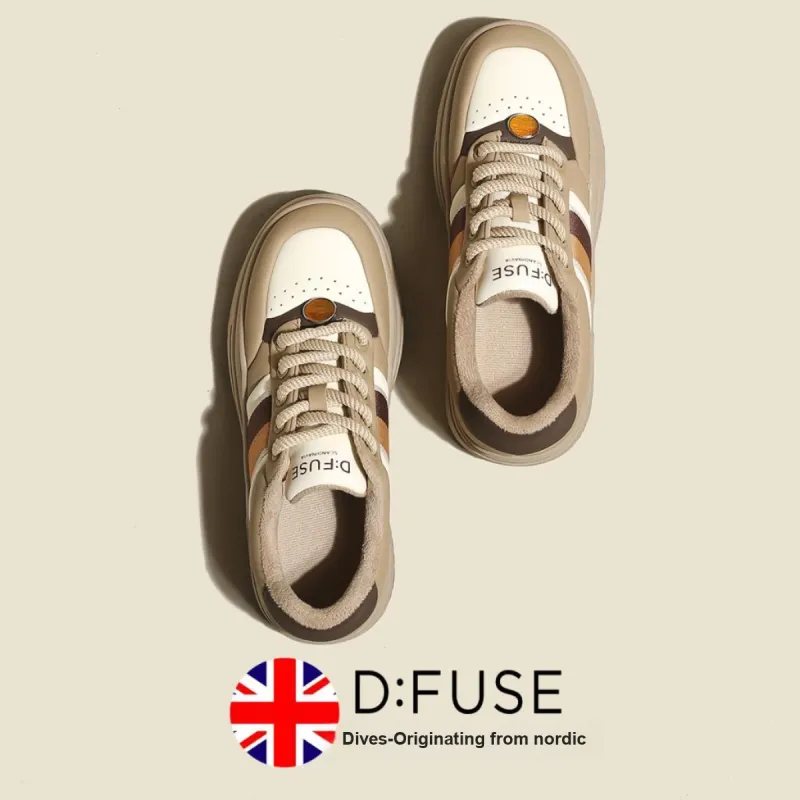 D:FUSE SCANDINAVIA Warm Height Increasing Low-Top Skateboard Shoes Women's-1