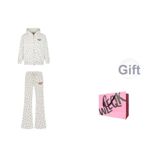 CTRTRC Белый Спортивный костюм с толстовкой для женщин