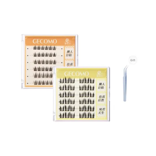 GECOMO LC Кудрявый + Укрепляющий Стиль Кошки Эльф Клей Бесплатно Искусственные Надводки Комбинация Естественный Увеличение Длина Стиль