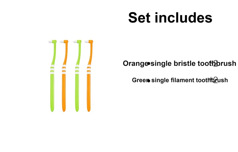 FAWNMUM Single Bundle Pointed Toe Toothbrushes Cleaning 4 Pcs-7