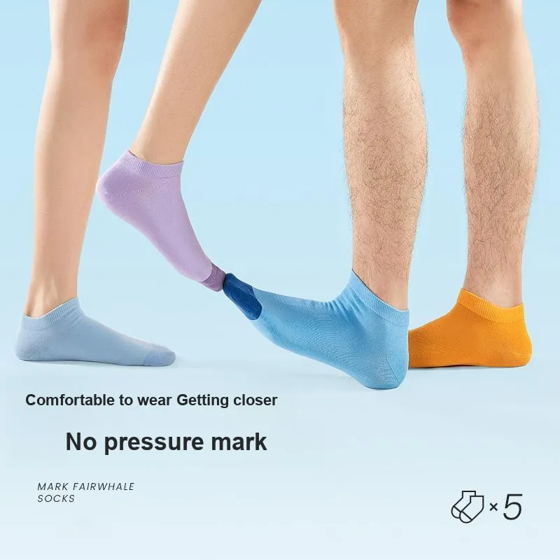 FAIRWHALE Ankle Socks Men's 5 Pack-2